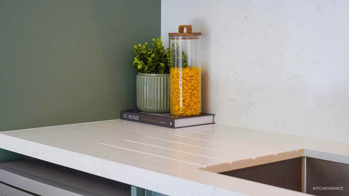 Sage Green with Wood Accent Kitchen 